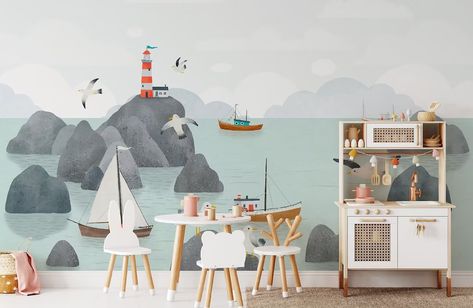 This Murals item by innovativestencils has 150 favorites from Etsy shoppers. Ships from United States. Listed on 17 Jul, 2023 Lighthouse Mural, Nautical Mural, The Sea Wallpaper, Seaside Wallpaper, Rangement Art, Kids Bedroom Wallpaper, Sea Wall Decor, Kindergarten Wallpaper, Nautical Wallpaper