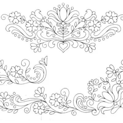 Hungarian motif 2 Hungarian Embroidery Pattern, Hungarian Embroidery, Chain Stitch Embroidery, Redwork Embroidery, Embroidery Transfers, Embroidery Patterns Vintage, Learn Embroidery, Folk Embroidery, Blogger Tips