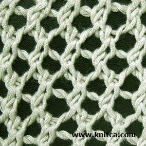 Simple but oh! so cute mesh stitch pattern Knit Net Stitch, Mesh Stitch Knitting, Mesh Knitting Pattern, Simple Lace Knitting Stitches, Knit Mesh Stitch, Lace Knitting Stitches, Bamboo Yarn, Knit Mesh, Knit Stitch Patterns