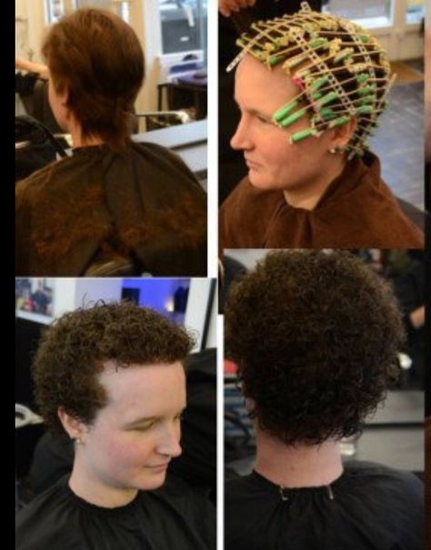 Body Perm Short Hair, Short Hair Digital Perm, Digital Perm Short Hair, 80s Perm Short, Tight Perm, Digi Perm Short Hair, Perm Hair Men, Hair Perms, New Perm