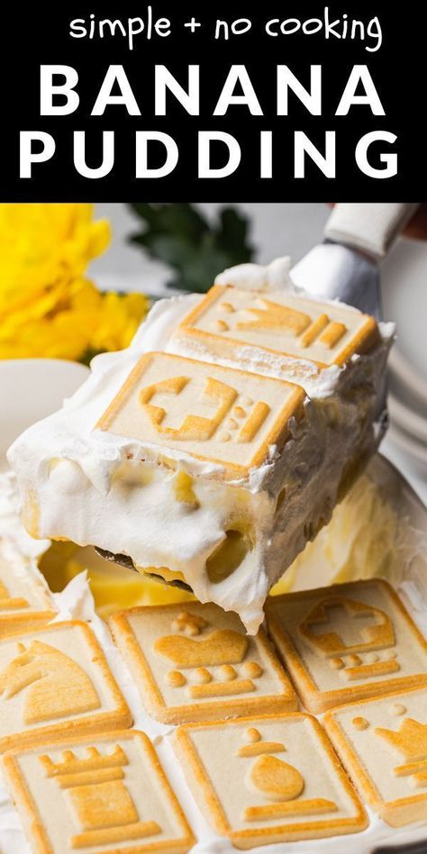 Check out this no-bake banana pudding recipe from The Travel Palate. This cool, creamy, and easy dessert is perfect for the entire family. You can make this super simple dessert for parties, holiday desserts, or summer cookouts! This recipe is super quick and yummy. Chessman cookies add a unique presentation. You should add this tasty recipe to your lists of desserts today! Banana Pudding Recipe With Cream Cheese, Banana Pudding With Cream Cheese, Pudding With Cream Cheese, Best Pudding Recipe, Chessman Cookies, Banana Pudding Desserts, No Bake Banana Pudding, Banana Pudding Recipe, Best Banana Pudding