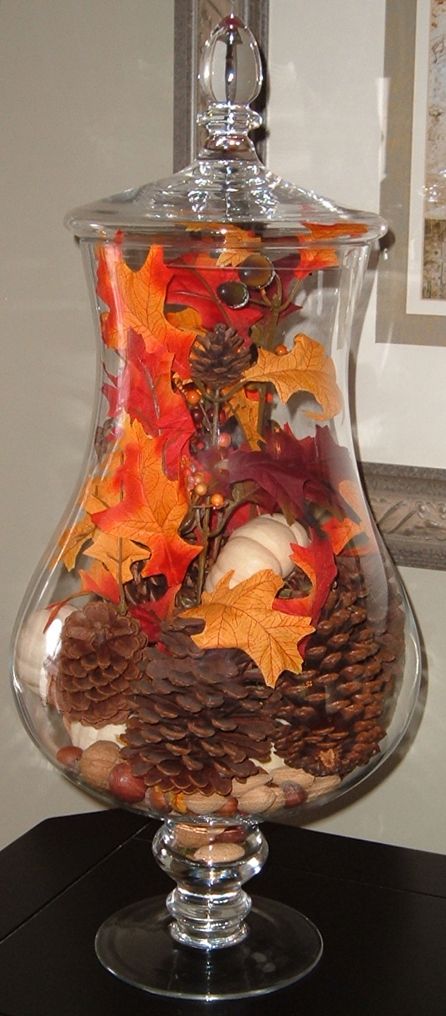 www.facebook.com/MyStorybookShoes www.SocietyOfWomenWhoLoveShoes.org Have a jar and then decorate for each season or event Apothecary Jar Ideas, Elegant Candles, Dekor Diy, Jar Ideas, Fall Thanksgiving Decor, Fall Deco, Autumn Decorating, Thanksgiving Table Decorations, Fabulous Fall