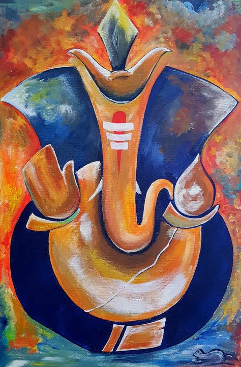 Ganapati Painting Canvases, Lord Painting, Hanuman Drawing, Ganesh Painting, Ganesha Drawing, Ganesh Art Paintings, Ganpati Ji, Pro Art, Bappa Morya