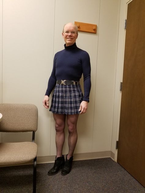 Blue plaid pleated mini skirt (AliExpress), blue turtleneck bodysuit (American Apparel), black chunk high heels shoes (DSW). Wore to work 2/23/18. Blue Plaid Skirt Outfit, Mini Pleated Skirt Outfit, Blue Plaid Skirt, Men Wearing Skirts, Plaid Skirt Outfit, Pleated Skirt Outfit, Blue Turtleneck, Plaid Pleated Mini Skirt, Mini Pleated Skirt