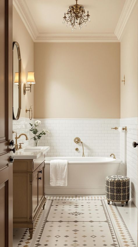 Neutral Bathroom Decor Ideas Pale Bathroom Ideas, Beige Tile Bathroom Color Schemes Colour Palettes, Beige Tile Bathroom Color Schemes, Bathroom Ideas Neutral Colors, Cream And White Bathroom, Small Neutral Bathroom, Warm Neutral Bathroom, Neutral Bathroom Decor Ideas, Bathroom Neutral Colors