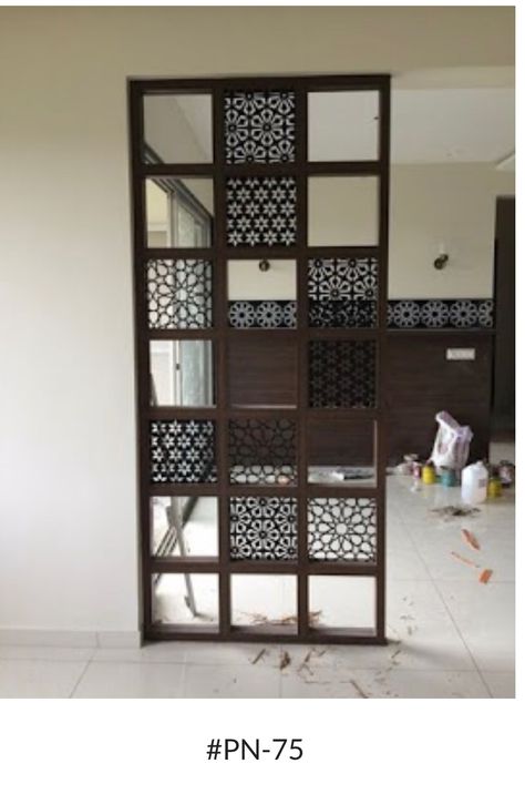 Jali Partion Design, Cnc Partition Design In Living Room, Cnc Partion Design, Cnc Partition, Jali Partition, Jali Wall, Modern Room Partitions, Room Partition Wall, Wall Partition Design