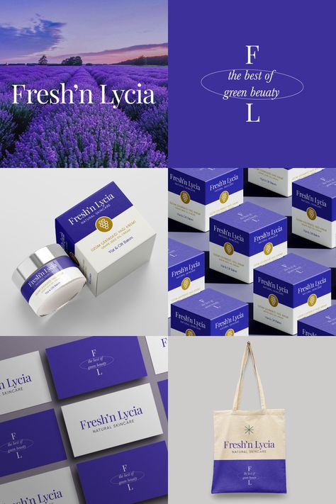 Cream Packaging Design Skin Care, Lavender Packaging Design, Skin Care Brand Identity, Skin Cream Packaging, Lavender Packaging, Skincare Branding Design, Essential Oils Skin Care, Skincare Brand Identity, Essential Oils Skin