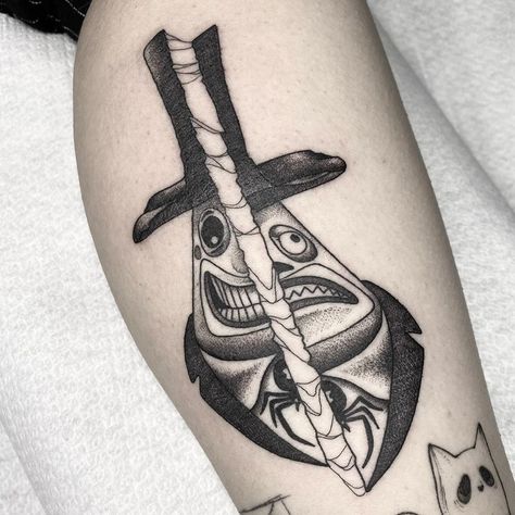 Time Burton Tattoo, Tim Burton Cartoons, Tim Burton Batman Tattoo, Uncle Fester Tattoo, Nightmare Before Christmas Matching Tattoos, Nightmare Before Christmas Mayor Tattoo, Mayor Tattoo Nightmare Before Christmas, Geeky Tattoo Ideas, Tim Burton Movie Tattoos