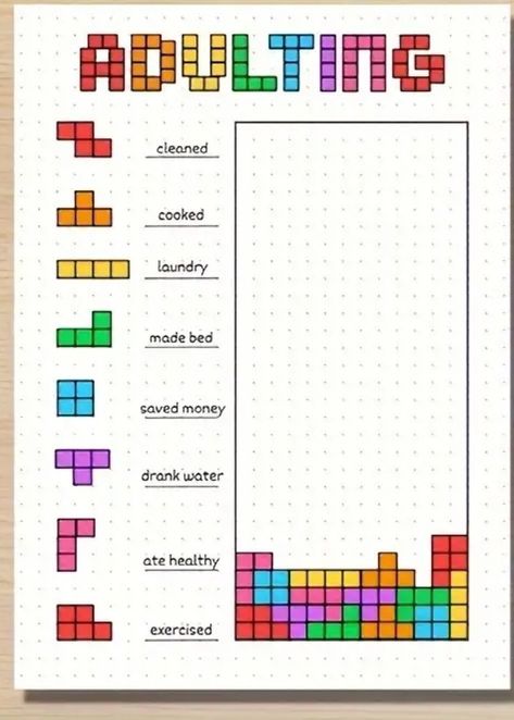 Journal Pixel Ideas, Graph Journal Ideas, Grid Notebook Ideas, Year In Pixels Ideas, Personal Diary Ideas Creative, Year In Pixels Bullet Journal, Year In Pixels Printable, Bullet Journal Yearly, Bullet Journal Christmas