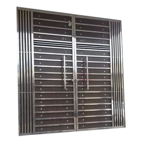 Stainless Steel Main Gate, Size: 12 Ft Length X 6 Ft Height -... Stainless Steel Gate, Steel Gate Design, Steel Railing, Steel Gate, Main Gate, Submersible Pump, Gate Design, Steel Handle, Double Doors