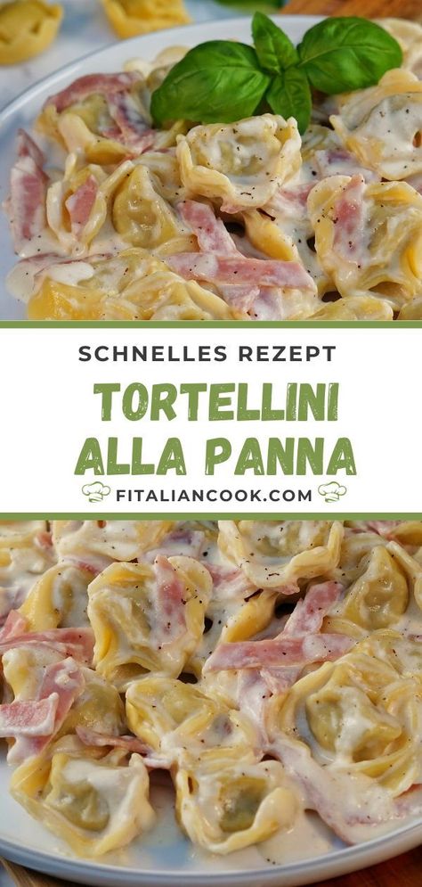 Tortellini alla Panna ist wohl eines der bekanntesten Tortellini Gerichte in Deutschland. Zumindest habe ich noch niemanden getroffen, der dieses köstliche italienische Pasta Gericht nicht kannte. Du möchtest es auch ausprobieren? Dann schaue direkt auf meinem Blog vorbei oder merke dir das Rezept für später! Tortellini Alla Panna, Florida Food, Food Crush, Food History, Tortellini, Delicious Healthy Recipes, One Pot Meals, Italian Recipes, Crockpot Recipes