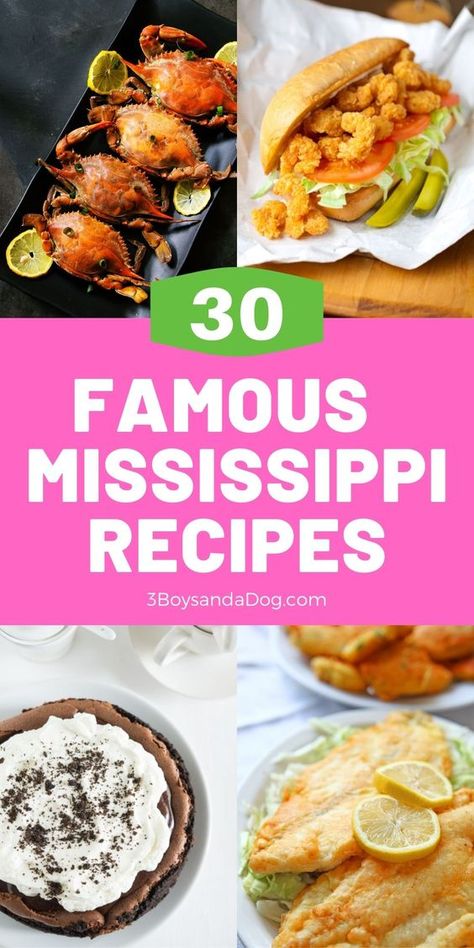 Mississippi Food Recipes, Mississippi Recipes Southern Style, Mississippi Recipes, Mississippi Food, American Food Recipes, State Recipes, Regional Recipes, Florida Recipes, Famous Recipes