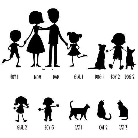 Tall Dogs, Family Car Stickers, Tallest Dog, Retail Signage, Family Of 6, Dog Photoshoot, Family Car Decals, Sticker For Car, Vinyl Graphics