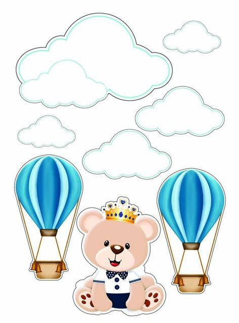 Scrapbook Bebe, Boys 1st Birthday Cake, Disney Frames, Baby Scrapbook Album, Bear Cake Topper, Teddy Bear Cakes, Baby Boy Scrapbook, Birthday Cake Topper Printable