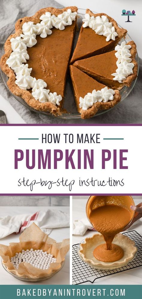 This homemade pumpkin pie is the creamiest and most flavorful of all pumpkin pies. It's made completely from scratch and will be a hit at your holiday parties. Pumpkin Pie Condensed Milk, Best Pumpkin Pie Recipe, Perfect Pumpkin Pie, Sweet Condensed Milk, Buttery Pie Crust, Best Pumpkin Pie, Pumpkin Pie Recipe, Homemade Pumpkin Pie, Cake Mini