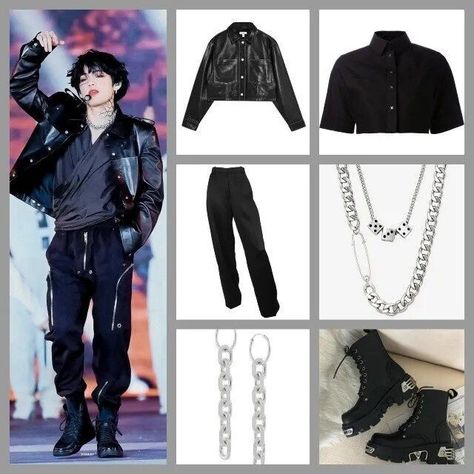 Taehyung Inspired Outfits Girl, Outfit Ideas Kpop, Korean Fashion Kpop Inspired Outfits, Bts Clothing, Kpop Concert Outfit, Korean Fashion Kpop, Bts Inspired Outfits, Preformance Outfits, Diy Vetement