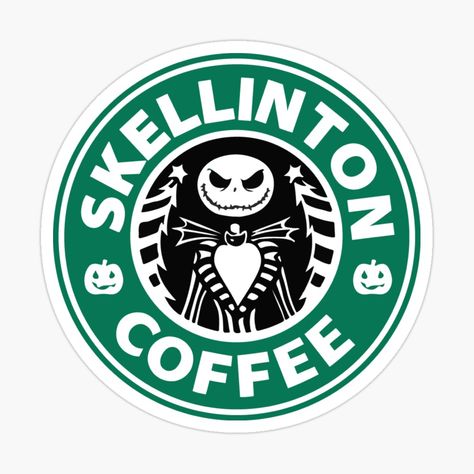 Cafe Logos, Nightmare Before Christmas Merchandise, Starbucks Logo, Coffee Logo, Coffee Svg, Kids Projects, Coffee Stickers, Halloween 2023, Coffee Print