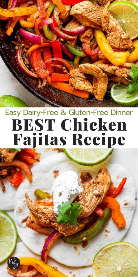 Gluten Free Fajitas Chicken, Easy Chicken Fajitas Recipes, Low Fodmap Chicken Fajitas, Whole 30 Chicken Fajitas, Whole 30 Fajitas, Gluten Free Fajitas, Keto Chicken Fajitas Skillet, Gluten Free Chicken Fajitas, Gluten Free Fajita Seasoning