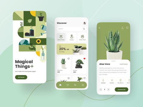 Plant Shop App Application Ui Design, Desain Ux, Plant App, Ui Ux 디자인, Ux App Design, App Design Layout, Mobile App Design Inspiration, App Interface Design, Ui Ux Designer