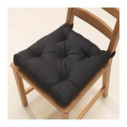 MALINDA Chair cushion - 16/14x15x3 " - IKEA Ikea Chair, Ikea Family, Chair Cushion, Grey Chair, Cool Chairs, Black Kitchens, Comfortable Chair, Wooden Chair, Life Magazine