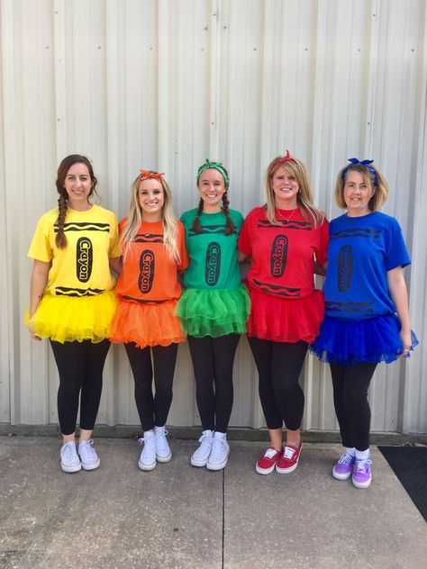 Easy DIY Halloween Costumes with Leggings Crayon Halloween Costume, Costumes For Work, Best Group Halloween Costumes, Meme Costume, Halloween Costumes For Work, Halloween Costumes For Family, Teacher Halloween Costumes, Cute Group Halloween Costumes, Teacher Costumes