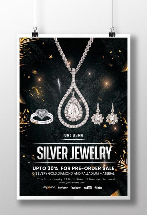 Shining Silver Jewelry Promotion Poster#pikbest#Templates#Poster#Commerce Display Board Design, Award Poster, Jewelry Template, Technology Posters, Jewelry Promotion, Promotion Poster, Beer Poster, Poster Psd Free Download, Poster Display