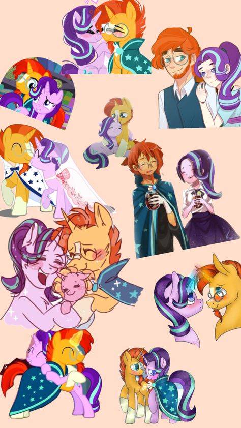 Starburst!! Starlight X Sunburst, My Lil Pony, My Little Pony, Horses, Fan Art, Comics, Anime, Art