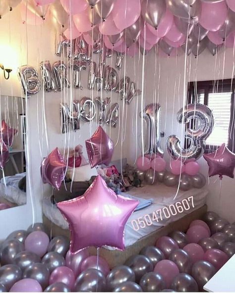 Room Decorations Diy, Birthday Room Surprise, Surprise Birthday Decorations, Birthday Room Decorations, Birthday Goals, Cute Birthday Pictures, Birthday Ideas For Her, Cute Birthday Ideas, 26th Birthday