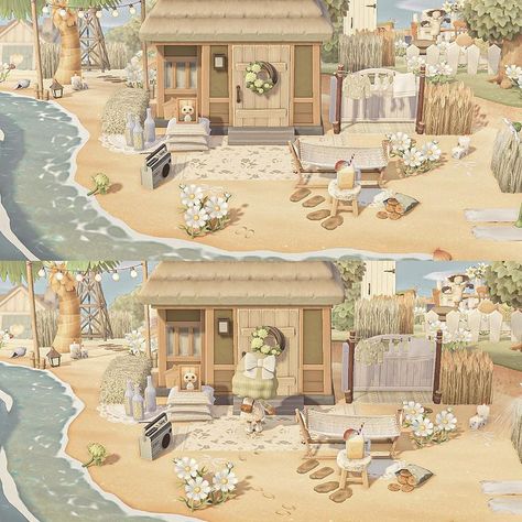 Coco Animal Crossing, Beachy House, Cottagecore Animal Crossing, Houses By The Beach, Acnh Cottagecore, Animal Crossing 3ds, Animal Crossing Wild World, Theme Nature, Animal Crossing Villagers