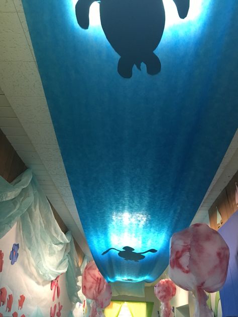 Homecoming Under the Sea #homecoming decorating hallway #underthesea Culbertson, Montana Class of .2018 Class Hallway Decor, Luau Homecoming Theme, Disney Theme Decorations, Beach Hoco Theme, Beach Hallway Ideas School, Homecoming Decoration Ideas, Hoco Hallway Decorations, Beach Homecoming Theme, Spirit Week Hallway Decorations