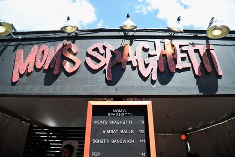 Eminem launches Mom's Spaghetti restaurant with "store for Stans" in Detroit Moms Spaghetti Eminem, Detroit Aesthetic, Eminem Tour, Spaghetti Restaurant, Moms Spaghetti, Window Herb Garden, Firefly Music Festival, Eminem Lyrics, Eminem Songs