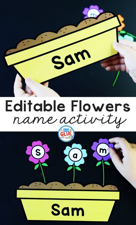 Flower Names Preschool Activity, Flower Name Preschool, Name Flowers Preschool, Flower Name Activity Preschool, Flower Name Craft Preschool, Flower Name Craft, Spring Name Craft, Spring Name Crafts Preschool, Creative Curriculum Gardening Study