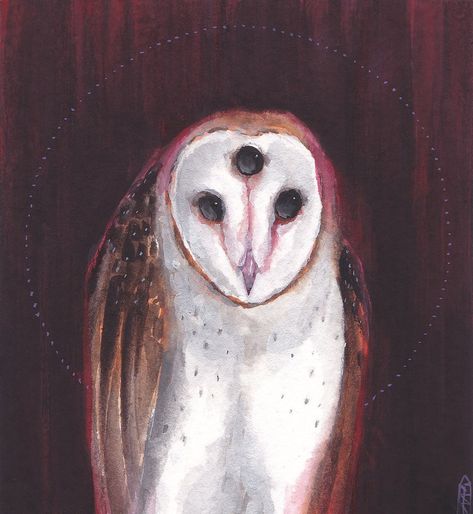 DustyRayPaints Owl Surrealism, Creepy Watercolor, Weird Paintings, Scary Birds, American Roadtrip, Drawings Ideas, Bird Artwork, Artist Models, Elephant Art