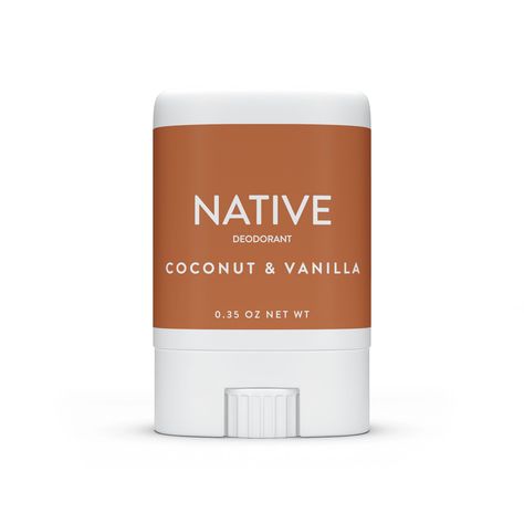 Native Deodorant Coconut & Vanilla 0.35 Ounce - Walmart.com Native Coconut Vanilla, Mini Deodorant, Travel Size Deodorant, Sulfate Free Body Wash, Unscented Deodorant, Vanilla Smell, Native Deodorant, Deodorant For Women, Tropical Scent