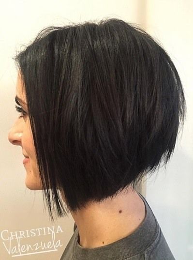 Aline Haircuts, Line Bob, A Line Haircut, A Line Bob, Medium Bob Haircut, Stacked Bob Haircut, Choppy Bob Hairstyles, Brunette Woman, Side Profile