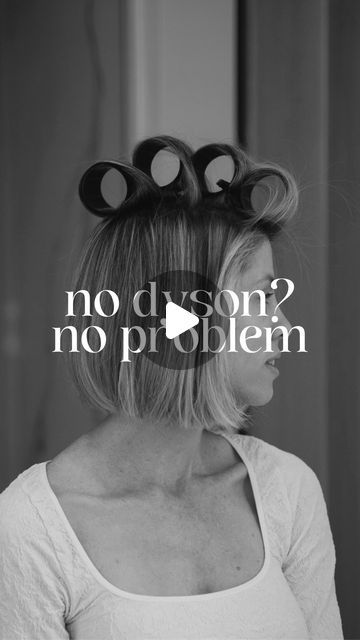 Hot Rollers Short Hair, Velcro Rollers Short Hair, Velcro Rollers Tutorial, Voluminous Blowout, Heated Round Brush, Jocelyn Mcclellan, Short Hair Blowout, Blowout Hair Tutorial, Velcro Rollers