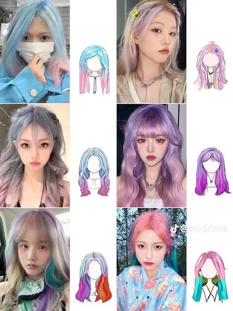 Discover Trendy 2024 Brunette Hair Shades - Winter to Fall Inspirations Kpop Dyed Hair, Anime Hair Color Ideas, Natural Hair Dye Ideas, Brunette Hair Shades, Anime Hair Color, Jack Martin, Two Tone Hair, Diy Hair Color, Hair Style Korea