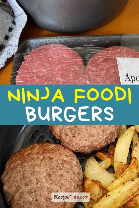 Ninja Foodi Hamburgers. How to cook delicious burgers in the Ninja Foodi. Easy step by step burgers recipe that you can pair with French fries for a quick Ninja Foodi dinner. Ninja Foodi Dinner, Grilled Hamburger Recipes, Recipes Using Hamburger, Ninja Foodi Recipes, Bubba Burgers, How To Cook Hamburgers, Ninja Cooking System Recipes, How To Make Hamburgers, Hamburger And Fries