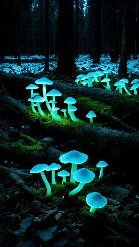 Nature Inspired Wallpaper, Mushroom Core, Really Cool Wallpapers, Glowing Mushrooms, Clay Mushroom, Inspired Wallpaper, Amoled Wallpapers, Mushroom Lights, Flower Drawing Tutorials