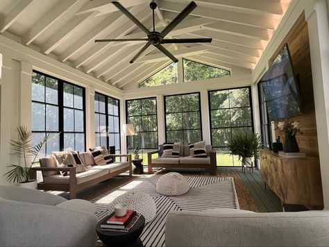 Large Sunroom, Sunroom Remodel, Small Sunroom, Deck Railing Ideas, All Season Room, 3 Season Room, Screened Porch Designs, 4 Season Room, Four Seasons Room