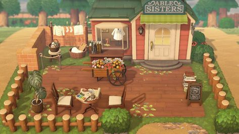 Animal Crossing Island Inspiration House, The Able Sisters, Acnh Citycore, Able Sisters, Animal Crossing Island Inspiration, Animal Crossing 3ds, Animal Crossing Funny, Ac New Leaf, Ac Ideas