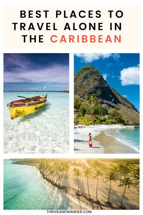 Discover the ultimate guide to Caribbean travel for solo female adventurers at thriveandwander.com! Explore the breathtaking beauty of Caribbean islands, from top destinations to secluded white sand beaches. Plan your dream vacation and embrace the freedom of solo travel. Uncover insider tips, must-visit spots, and empowering experiences tailored for women exploring the Caribbean. Visit my site now and embark on a transformative adventure. Luxury Vacation Spots, Carribean Travel, Safest Places To Travel, Caribbean Island, Caribbean Travel, Breathtaking Beauty, Dream Travel Destinations, Island Vibes, Explore Travel