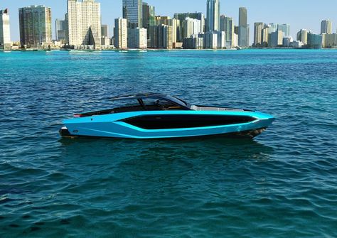 Lambo Yacht, Light Blue Lamborghini, Lamborghini Yacht, Powerboat Racing, Lamborghini Aventador Lp 750-4 Sv, Db9 Yacht, V12 Engine, Speed Boat, Lamborghini 63 Yacht