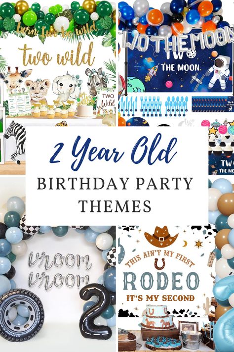 There's so many amazing themes for 2nd birthday parties! Check out this list of 12 ideas for a 2 year old birthday. There's so many possibilities, I'm sure you'll find something your child will love on this list. #birthdaythemes #2yearold #party Two Years Birthday Theme, Year 2 Birthday Theme, Two Year Old Theme Party Boys, Two Year Birthday Party Ideas, Birthday Party For Two Year Old, Cute Two Year Old Birthday Themes, Birthday Theme For 2 Year Boy, Themes For 2nd Birthday Boys, Birthday Theme 2 Year Boy