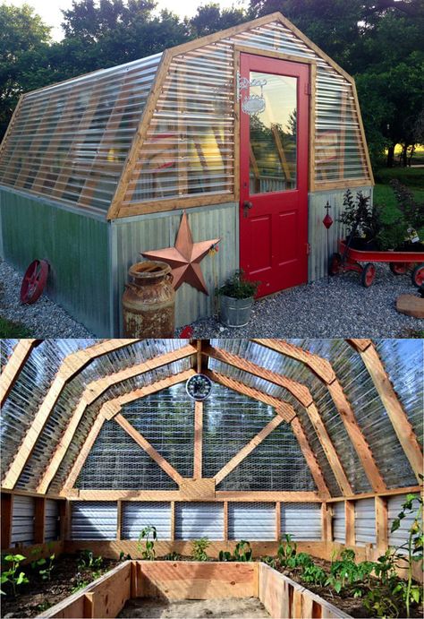 45 BEST tutorials, free building plans & ideas on how to build easy DIY greenhouses, simple cold frames, garden tunnels & hoops with low cost materials! An ultimate guide! - A Piece of Rainbow #greenhouse #backyard #gardens #gardening #gardeningtips #homestead #homesteading #urbangardening #gardendesign #gardenideas #diy #gardeningtips #upcycle #shed #sheshed gardening, homestead, backyard ideas, winter, spring Chicken Greenhouse, Old Greenhouse, Diy Greenhouses, Diy Greenhouse Plans, Build A Greenhouse, Backyard Greenhouse, Small Greenhouse, Greenhouse Plans, Mini Greenhouse