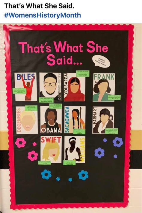 Social Studies Bulletin Board Ideas, Women's Day Celebration Ideas, Women History Month Projects, Women History Month Bulletin Board, Social Studies Bulletin Boards, Break Room Decor, Public Library Programs, Ra Inspiration, World Womens Day