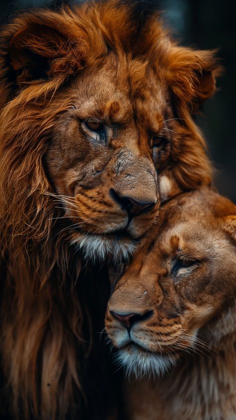 Lioness Images, Queen Lioness, Lion Female, Lion Couple, Big Cats Photography, Wild Animal Wallpaper, Female Lion, Closeup Portrait, Lion Artwork