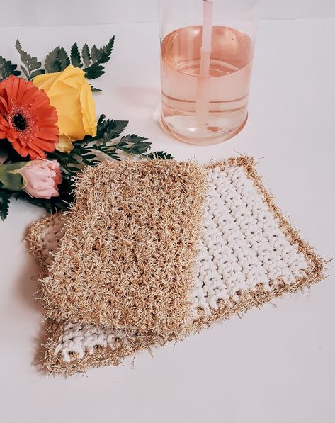 Crochet Scrubby, Crochet Bodies, Scrubby Yarn, Crochet Scrubbies, Dishcloth Crochet Pattern, Crochet Stitches For Blankets, Crochet Towel, Crochet Dishcloth, Crochet Washcloth