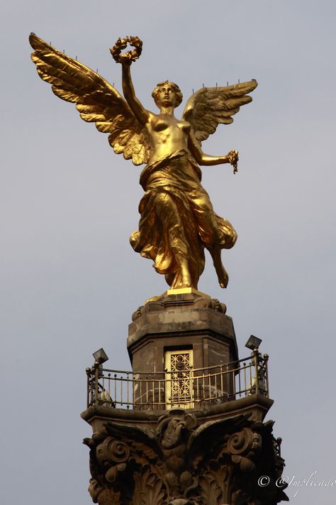 pictures of mexico's angel of independence | Angel de la Independencia Independence Angel Angel Of Independence Mexico City, Mexican Heroes, Laurel Crown, Statue Tattoo, Classic Sculpture, City Tattoo, Aztec Tattoo, Esoteric Art, City Drawing