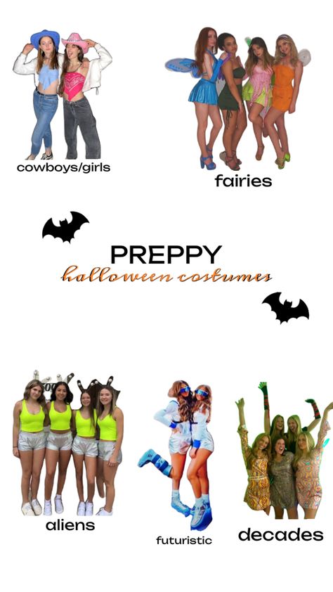 #halloween #costumeideas #preppy Fun Halloween Outfits, Girl Group Halloween Costumes, Easy Diy Halloween Costumes, Halloween Duos, Friend Costumes, Cute Group Halloween Costumes, Classy Halloween Costumes, Matching Halloween Costumes, Best Friend Halloween Costumes